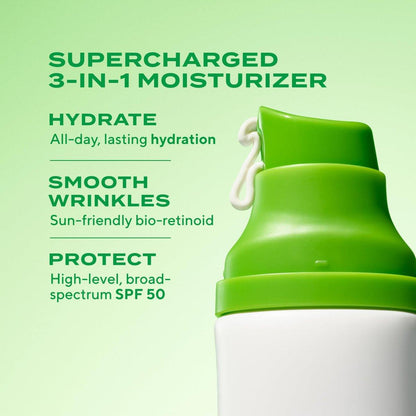 Murad Superactive Anti-Falten Feuchtigkeitscreme mit SPF 50 - Bio-Retinoid Ultra-Sheer Gesichtssonnencreme gegen feine Linien und Falten mit UV-Schutz - 50 ml