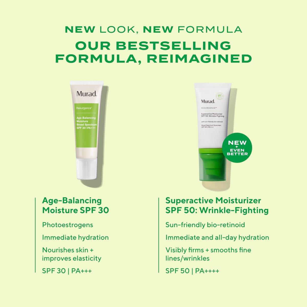 Murad Superactive Anti-Falten Feuchtigkeitscreme mit SPF 50 - Bio-Retinoid Ultra-Sheer Gesichtssonnencreme gegen feine Linien und Falten mit UV-Schutz - 50 ml