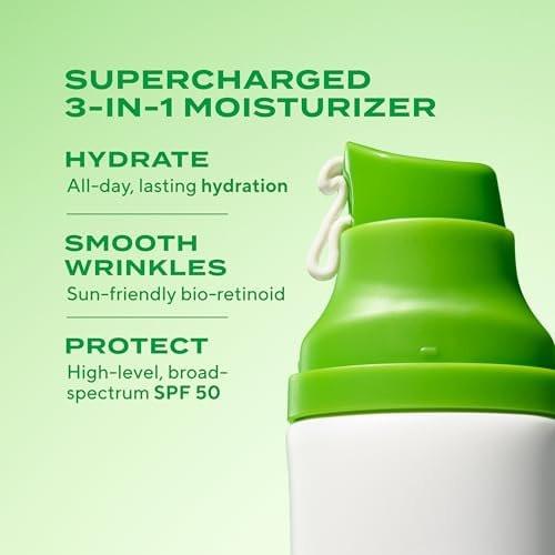 Murad Superactive Anti-Falten Feuchtigkeitscreme mit SPF 50 - Bio-Retinoid Ultra-Sheer Gesichtssonnencreme gegen feine Linien und Falten mit UV-Schutz - 50 ml