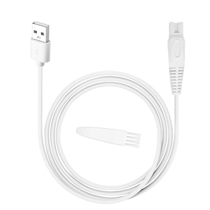 uijino 5V Ladegerät kompatibel mit Akunbem Damenrasierer, USB-Ladekabel für Akunbem Bikini-Trimmer für Damen, 1 Reinigungsbürste, Stromkabel 1m