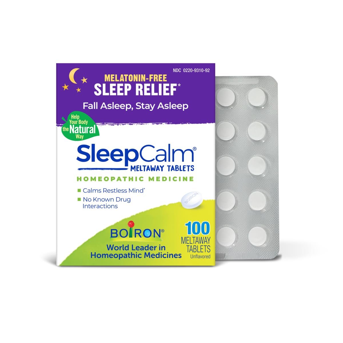 Boiron SleepCalm Tabletten – 100 Stück für tiefen, erholsamen Schlaf – Melatoninfrei und nicht gewohnheitsbildend