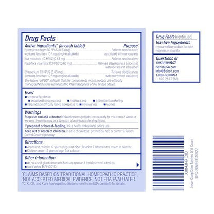 Boiron SleepCalm Tabletten – 100 Stück für tiefen, erholsamen Schlaf – Melatoninfrei und nicht gewohnheitsbildend