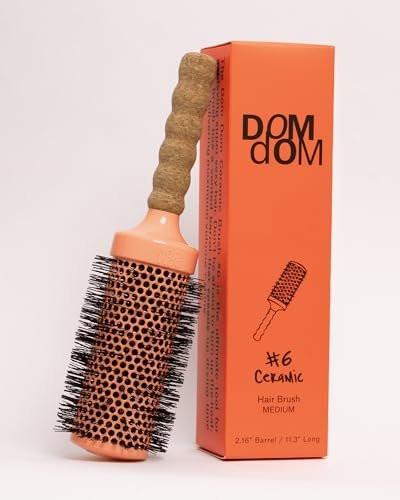 Dom Dom Keramikbürste Nr. 6 (Medium / 55 mm) – Pflege für glänzendes Haar