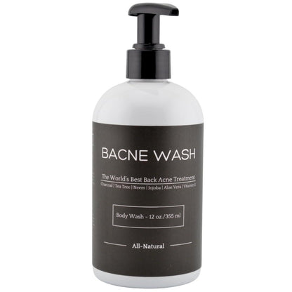 Bacne Wash: Natürlicher Reiniger gegen Rückenakne mit Kohle, Jojobaöl, Teebaumöl, Neemöl, Aloe Vera, Kolloidalem Hafermehl und Vitamin E – Körperakne-Waschmittel für alle Hauttypen