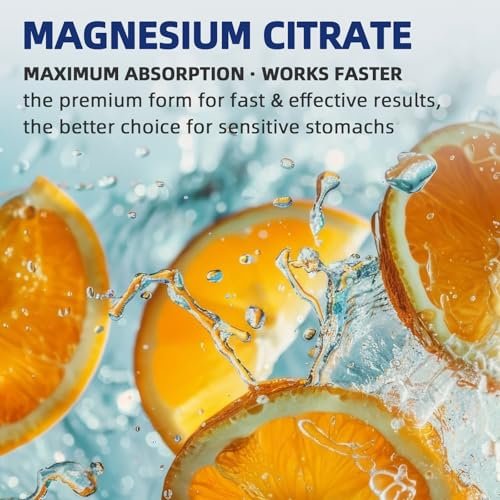 DRFOSTER Magnesiumcitrat Kapseln – Hochdosiertes reines Magnesium 400 mg für Verstopfung, Schlaf, Muskeln & Herz – Non-GMO 110 vegane Kapseln