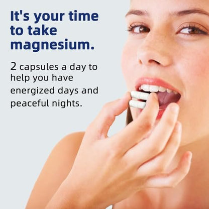 DRFOSTER Magnesiumcitrat Kapseln – Hochdosiertes reines Magnesium 400 mg für Verstopfung, Schlaf, Muskeln & Herz – Non-GMO 110 vegane Kapseln