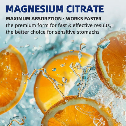DRFOSTER Magnesiumcitrat Kapseln – Hochdosiertes reines Magnesium 400 mg für Verstopfung, Schlaf, Muskeln & Herz – Non-GMO 110 vegane Kapseln