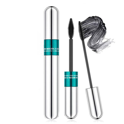 4D Seidenfaser Mascara Schwarz – Volumen & Länge, 5x längere Wimpern, wasserfest