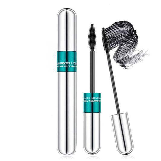 4D Seidenfaser Mascara Schwarz – Volumen & Länge, 5x längere Wimpern, wasserfest