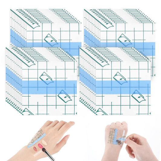 100 Stück Make-up Handpaletten-Aufkleber, Einweg-Make-up-Mischpalette, wasserfeste Foundation-Mischschale für Frauen und Mädchen