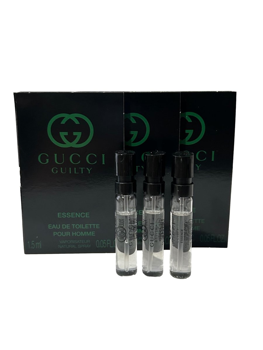 Gucci Guilty ESSENCE Eau de Toilette Probe für Herren – Mini Reisegröße 1,5 ml (3er-Set)