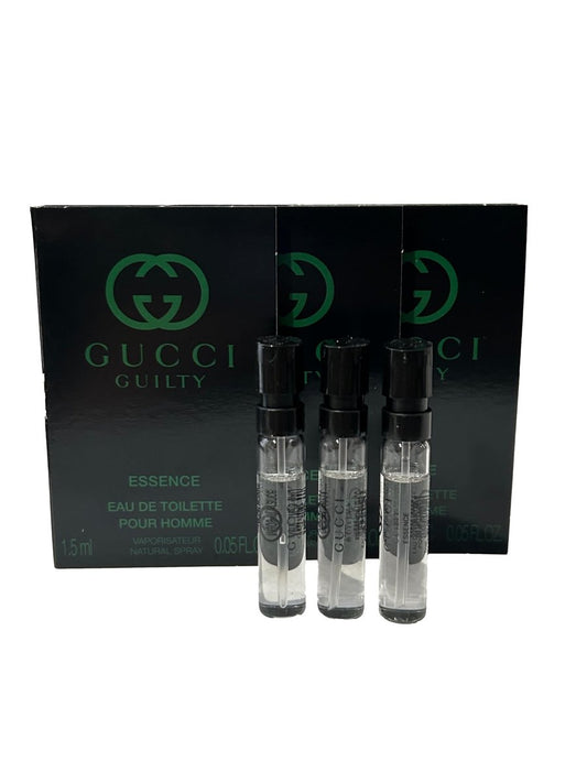 Gucci Guilty ESSENCE Eau de Toilette Probe für Herren – Mini Reisegröße 1,5 ml (3er-Set)
