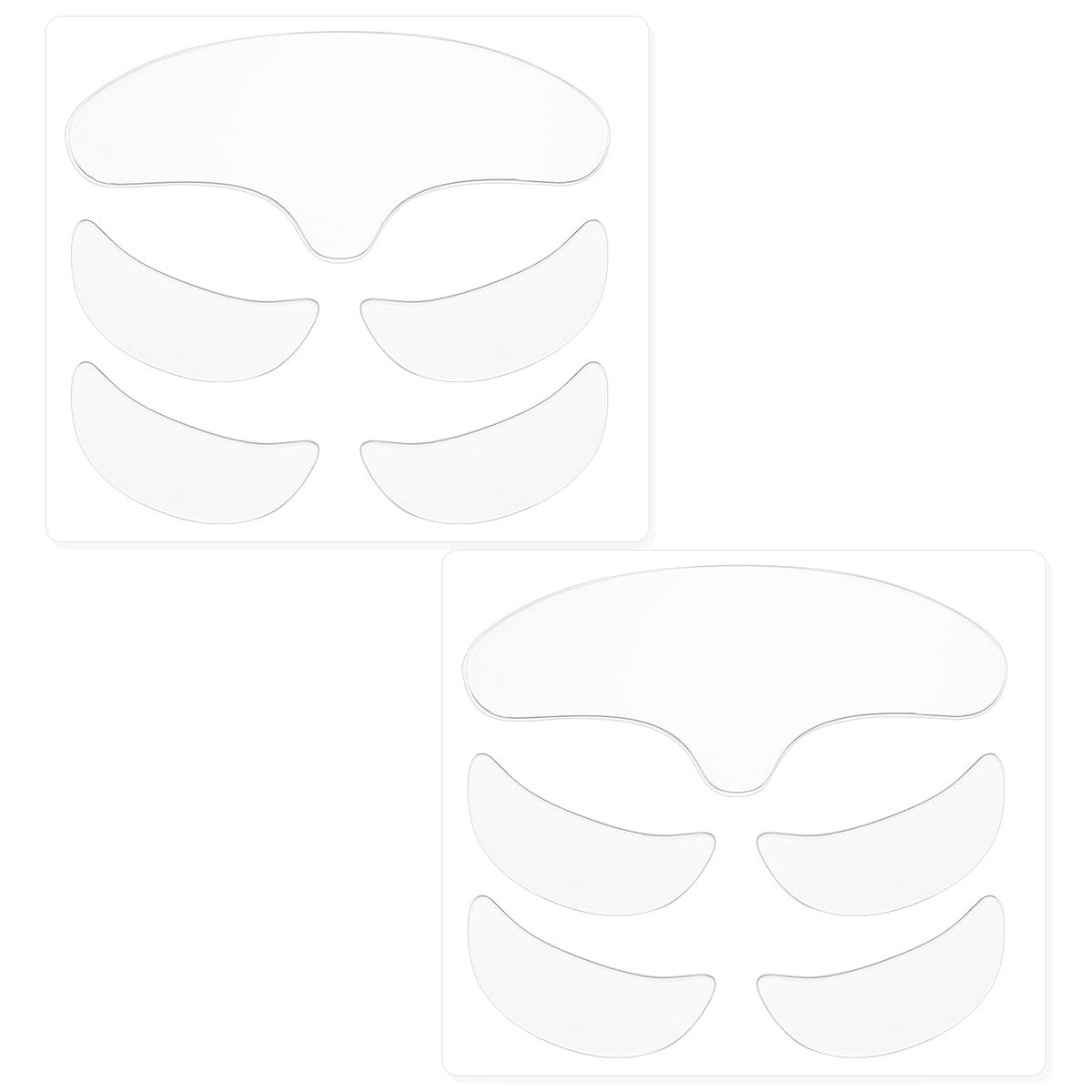 WY LIGHTING LEVEL 10er-Pack Stirnrunzeln-Pflaster Wiederverwendbare Anti-Falten-Pflaster Silikon-Gesichtsband zur Glättung feiner Linien und Fältchen für Damen