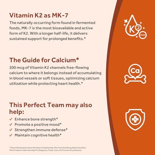 Doctor's Recipes Vitamin D3 K2, 10.000 IE, 200 mcg, MK-7, Starke Knochendichte, Zähne, Immunsystem, Herzunterstützung, Energie, Calciumaufnahme, Ohne Soja & Gluten, Nicht-GVO, 120 Weichkapseln