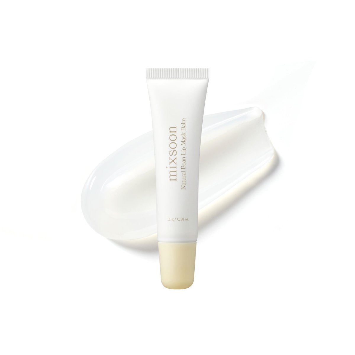mixsoon Natural Bean Lip Mask Balm – Feuchtigkeitsspendender Lippenbalsam mit fermentierten Bohnen und Sheabutter, vegane Formel für geschmeidige Lippen, 11 g