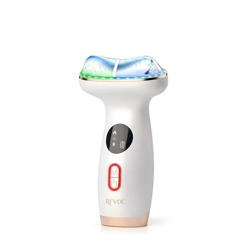 RFVDC Kalt-Wärme-Gua-Sha-Gesichts- und Hals-Lymphmassager – 7-in-1 LED-Rotlicht-Gesichtsstraffer und Kühlungs-Wand für Konturierung und Straffung