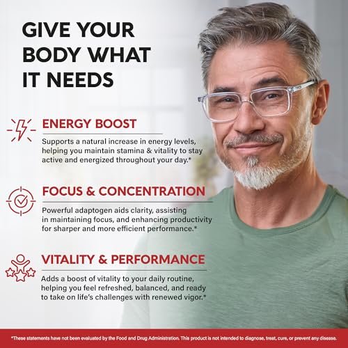 Panax Ginseng 1500 mg - Rotes Koreanisches Ginseng-Präparat für Männer - Extra stark 10:1 Extrakt - Energie, Fokus, Produktivität & Leistung - Natürlich & Vegan - Laborgeprüft - 120 Kapseln, 2 Monate Vorrat