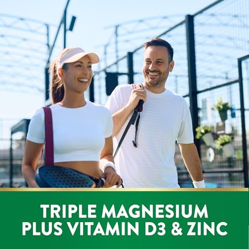Nature's Truth Triple Magnesium Complex – 60 Kapseln mit Glycinat, Citrat & Malat, plus Vitamin D3 & Zink – Vegetarisch, Nicht-GVO, Glutenfrei