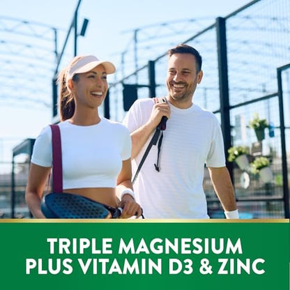 Nature's Truth Triple Magnesium Complex – 60 Kapseln mit Glycinat, Citrat & Malat, plus Vitamin D3 & Zink – Vegetarisch, Nicht-GVO, Glutenfrei
