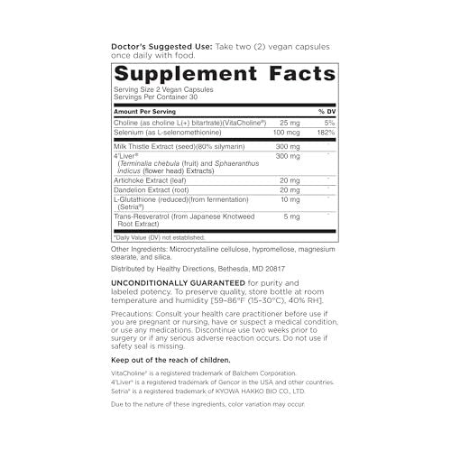DOCTORS' PREFERRED Liver Defense mit Mariendistel | 60 Kapseln