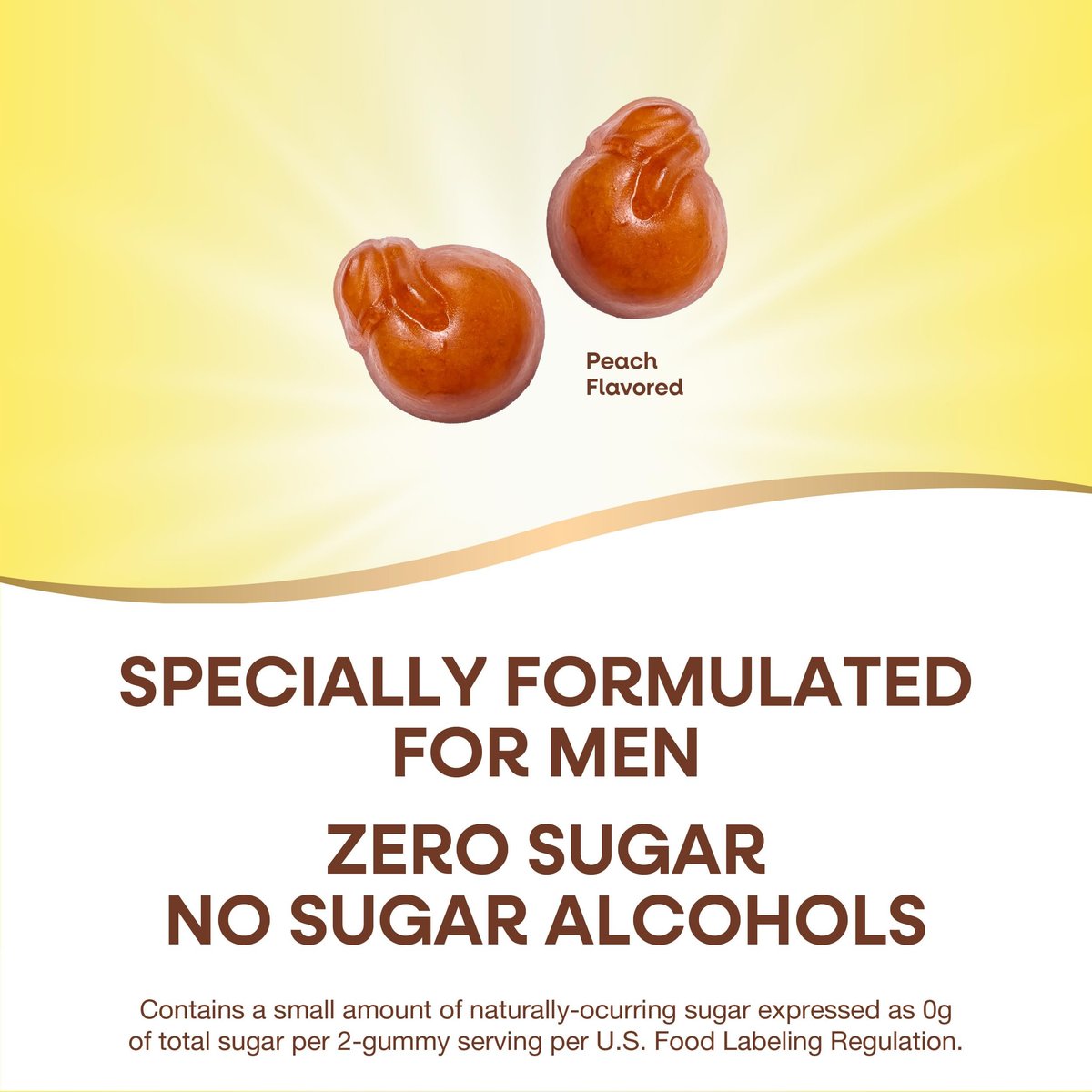 Nature's Way Alive! Zero Sugar Männer Multivitamin Gummis – Energie & Muskelfunktion*, Pfirsichgeschmack, 80 Gummis