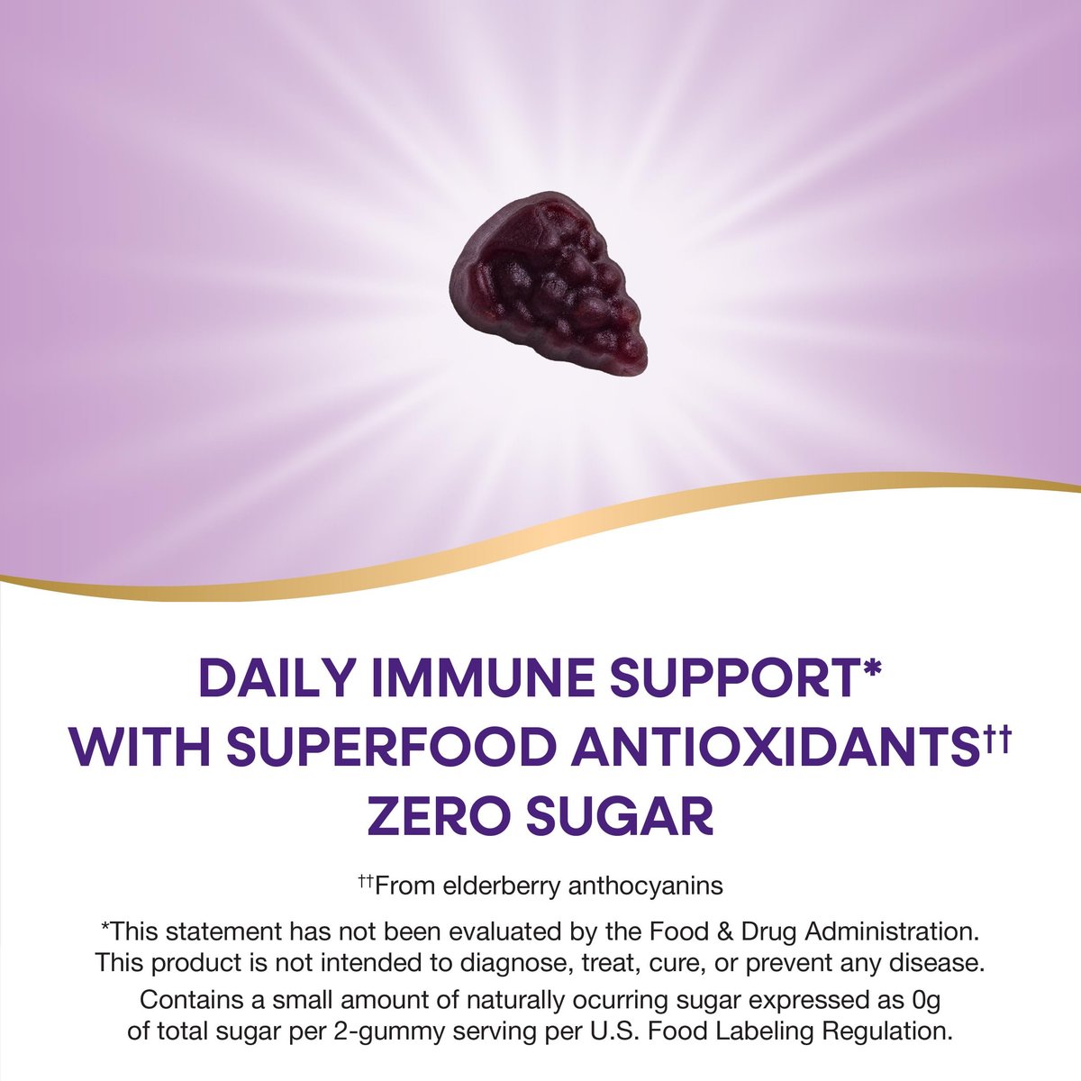 Nature's Way Sambucus Zero Sugar Immun-Gummis für Kinder - Holunder, Vitamin C, Zink, 70 Stück