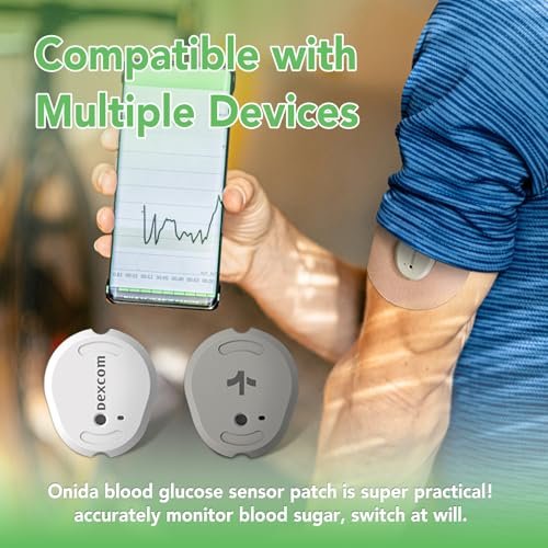 Onida Dexcom G7 & Stelo Haftpflaster 10 Stück – Vorgeschnittene, wasserdichte Überpflaster für kontinuierliche Glukosemonitore