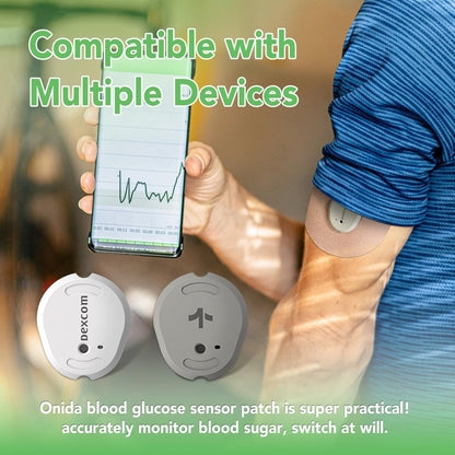 Onida Dexcom G7 & Stelo Haftpflaster 10 Stück – Vorgeschnittene, wasserdichte Überpflaster für kontinuierliche Glukosemonitore