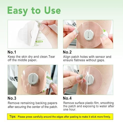 Onida Dexcom G7 & Stelo Haftpflaster 10 Stück – Vorgeschnittene, wasserdichte Überpflaster für kontinuierliche Glukosemonitore