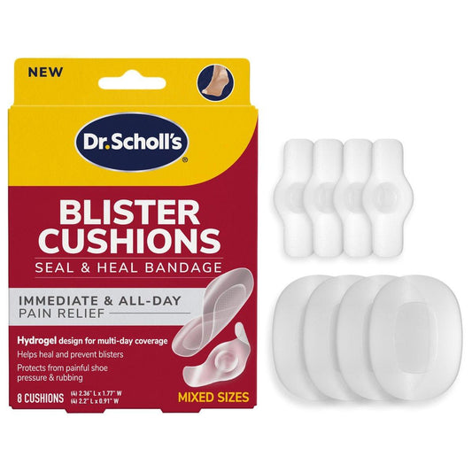 Dr. Scholl’s Blister Cushions Seal & Heal – 8 Blasenpflaster in verschiedenen Größen, Hydrogel-Technologie, wasserabweisend