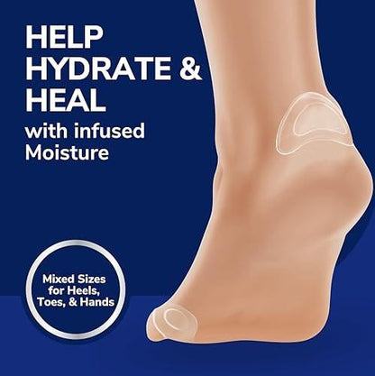 Dr. Scholl’s Blister Cushions Seal & Heal Bandage für Füße, Zehen, Fersen & Hände, 12 Stück - Blasenpflaster mit Hydrogel-Technologie, wasserabweisend