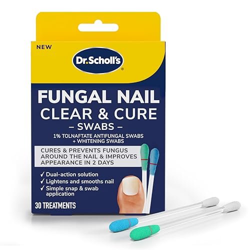Dr. Scholl’s Nagelpilz-Behandlungsset: 30 Applikatoren mit Tolnaftat gegen Fußpilz am Nagel + Aufhellungstupfer für schönere Nägel in 2 Tagen