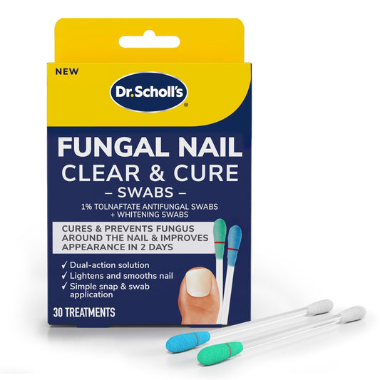 Dr. Scholl’s Nagelpilz-Behandlungsset: 30 Applikatoren mit Tolnaftat gegen Fußpilz am Nagel + Aufhellungstupfer für schönere Nägel in 2 Tagen
