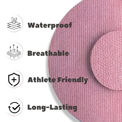 Nepia 30 Stück Rosa CGM-Sensor-Pflaster | Wasserdichte Klebepflaster für Dexcom G7/Libre 1 2 3/Enlite | 14 Tage langanhaltender Schutz | Schweißresistente Sensorabdeckungen für aktiven Lebensstil
