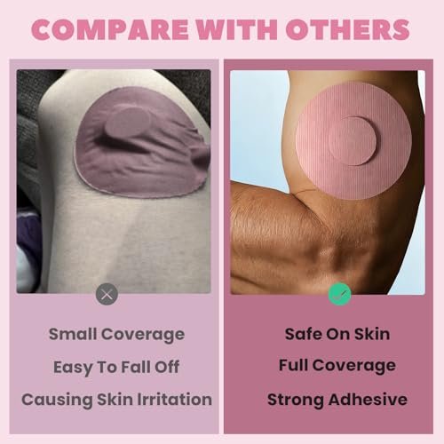 Nepia 30 Stück Rosa CGM-Sensor-Pflaster | Wasserdichte Klebepflaster für Dexcom G7/Libre 1 2 3/Enlite | 14 Tage langanhaltender Schutz | Schweißresistente Sensorabdeckungen für aktiven Lebensstil