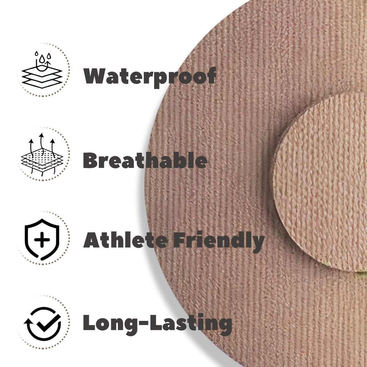 Nepia 30 Stück Hautfarbene CGM-Sensor-Pflaster | Wasserdichtes Klebeband für Dexcom G7/Libre 1 2 3/Enlite | 14 Tage Langzeitschutz | Schweißresistente Sensorabdeckungen für aktiven Lebensstil