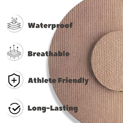 Nepia 30 Stück Hautfarbene CGM-Sensor-Pflaster | Wasserdichtes Klebeband für Dexcom G7/Libre 1 2 3/Enlite | 14 Tage Langzeitschutz | Schweißresistente Sensorabdeckungen für aktiven Lebensstil