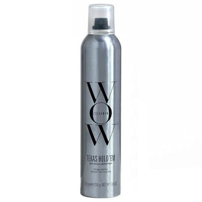 COLOR WOW Texas Hold 'Em Big Hold Haarspray – Extra starker Halt für den ganzen Tag, Hitzeschutz + UV-Schutz, Anti-Feuchtigkeit, kein Verkleben oder Flusen, bürstbarer Halt, 260 ml