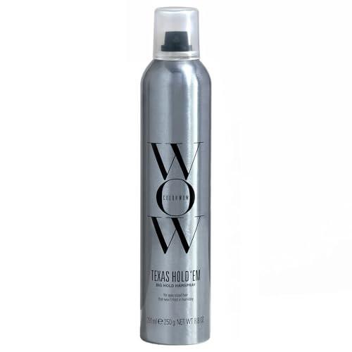 COLOR WOW Texas Hold 'Em Big Hold Haarspray – Extra starker Halt für den ganzen Tag, Hitzeschutz + UV-Schutz, Anti-Feuchtigkeit, kein Verkleben oder Flusen, bürstbarer Halt, 260 ml