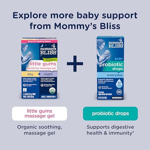 Mommy's Bliss Bio Baby Schlafberuhigungsgel für den Schnuller, Fördert erholsamen Schlaf*, Ohne Melatonin, Ab 2 Monaten, 0,53 Fl Oz