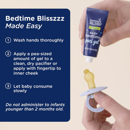 Mommy's Bliss Bio Baby Schlafberuhigungsgel für den Schnuller, Fördert erholsamen Schlaf*, Ohne Melatonin, Ab 2 Monaten, 0,53 Fl Oz