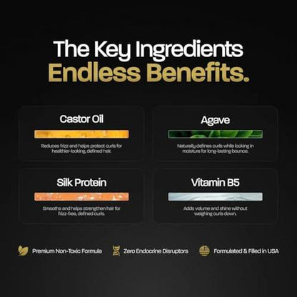 BASED Curl Cream für Männer – Lockencreme für lockiges Haar, ohne aggressive Chemikalien oder künstliche Duftstoffe, mittlerer Halt, spendet Feuchtigkeit & pflegt mit Agave, Seidenprotein & Rizinusöl, 250 ml (1er-Pack)