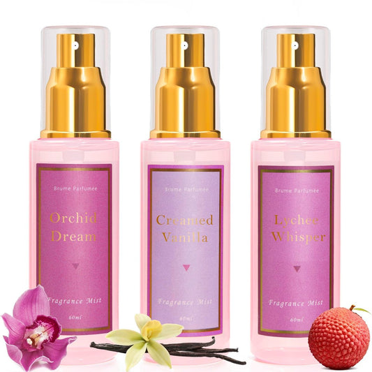 Azulfra Körperspray für Frauen, Reisegröße, Duftgeschenkset, 3er-Pack, je 60 ml