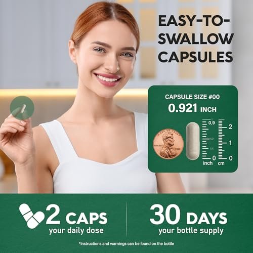 Thyroid Support für Frauen - Selen 200 mcg | Astragalus | Zink & Jod | L-Tyrosin | Adaptogene Kräuter - 21-in-1 Antioxidans & Immununterstützung - Vegan, Nicht-GVO - Laborgetestet - 60 Kapseln