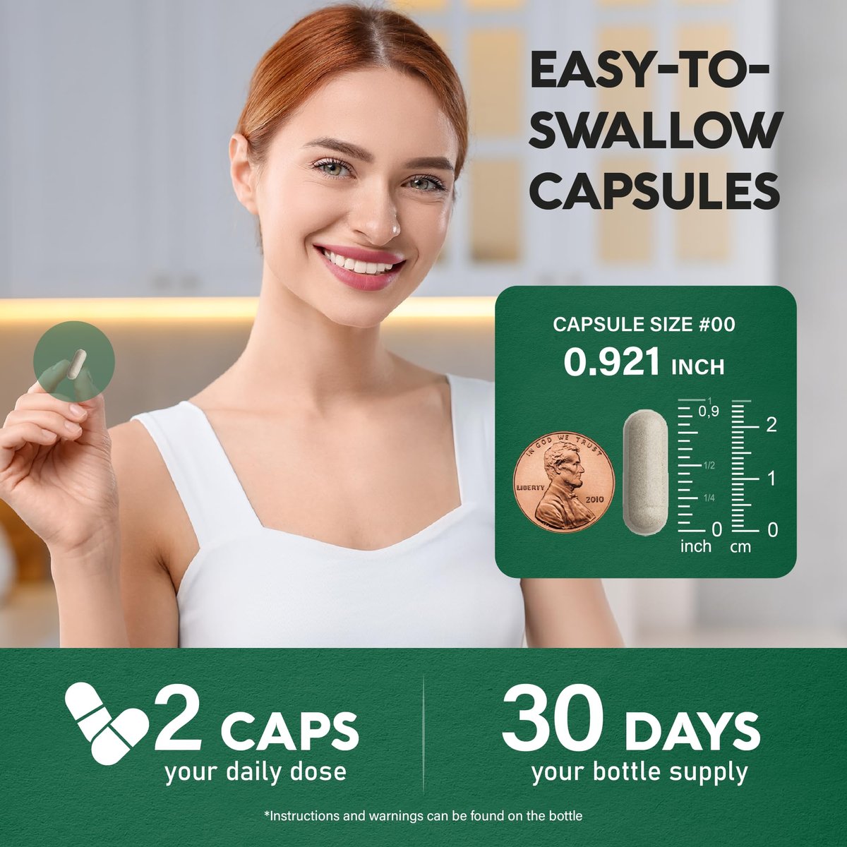 Thyroid Support für Frauen - Selen 200 mcg | Astragalus | Zink & Jod | L-Tyrosin | Adaptogene Kräuter - 21-in-1 Antioxidans & Immununterstützung - Vegan, Nicht-GVO - Laborgetestet - 60 Kapseln