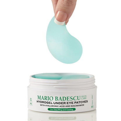 Mario Badescu Hydrogel Augenpflaster (30 Paare) – Feuchtigkeitsspendende Augenmasken gegen Schwellungen, dunkle Augenringe und feine Linien mit Hyaluronsäure und Niacinamid, beruhigend und glättend