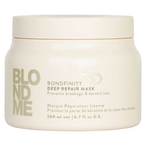 BlondMe Bondfinity Deep Repair Mask für blondes Haar | Intensive Haarkur | Stärkt, repariert und beugt Haarbruch vor | Für blondes, aufgehelltes und graues Haar
