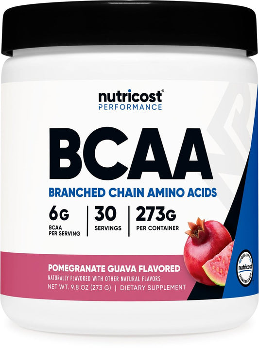 Nutricost BCAA Pulver 2:1:1 (Granatapfel Guave, 30 Portionen) – Verzweigtkettige Aminosäuren