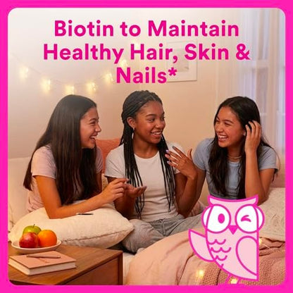 SmartyPants Teen Girl Multivitamin Gummis | Omega 3, Vitamin C, D3, B12, Zink & Biotin | 60 Stück (30-Tage-Vorrat)