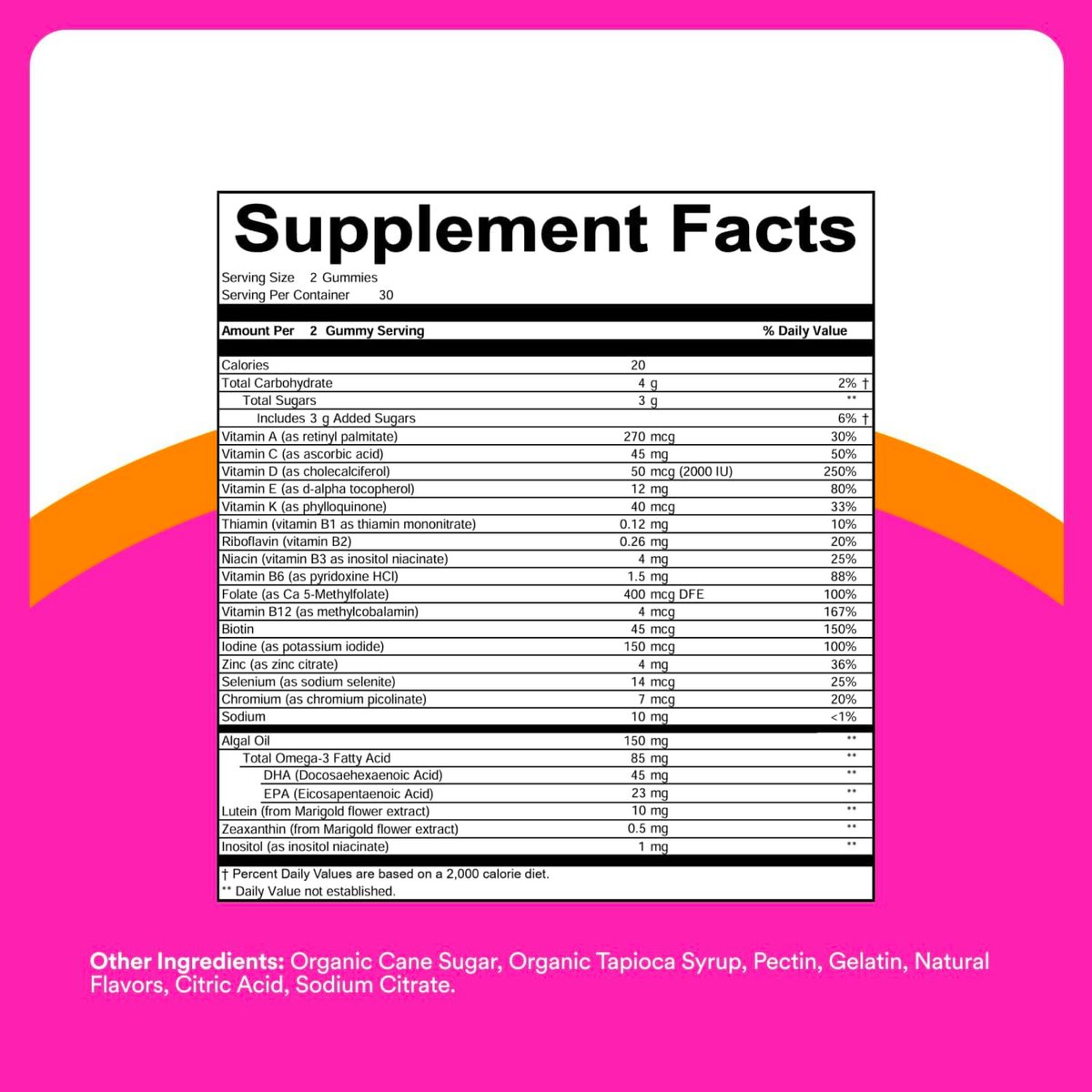SmartyPants Teen Girl Multivitamin Gummis | Omega 3, Vitamin C, D3, B12, Zink & Biotin | 60 Stück (30-Tage-Vorrat)